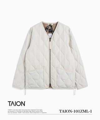 UNSEX MILITARY ZIP V NECK DOWN JKT