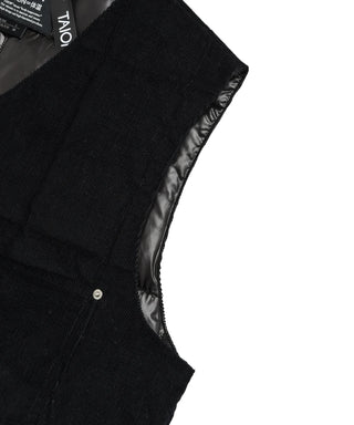 WORK V NECK BUTTON CORDUROY×DOWN VEST