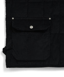 WORK V NECK BUTTON CORDUROY×DOWN VEST