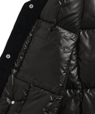 WORK V NECK BUTTON CORDUROY×DOWN VEST