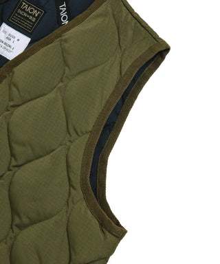 UNISEX MILITARY ZIP V NECK DOWN VEST