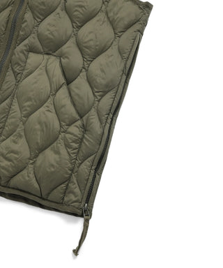 MILITARY HI NECK W-ZIP DOWN VEST （SOFT SHELL）
