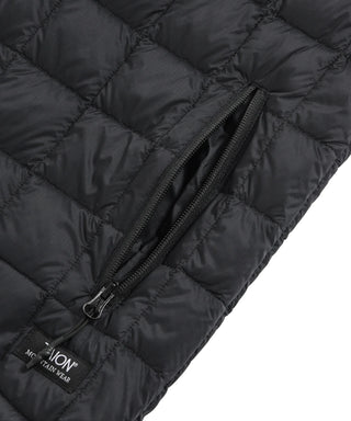 MOUNTAIN HI-NECK W-ZIP LIGHT DOWN VEST (800FP)