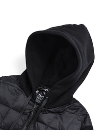 W-ZIP FRONT DOWN HOODIE＋SWEATS SLEEVE