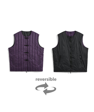 REVERSIBLE CHINA BUTTON INNER DOWN VEST