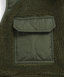 MILITARY PILE-FLEECE HIGH-NECK VEST （NON DOWN）