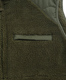 MILITARY PILE-FLEECE HIGH-NECK VEST （NON DOWN）