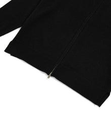 100% CASHMERE FULL-ZIP HIGH-NECK SWEATER