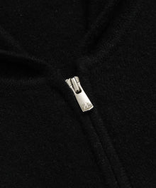 100% CASHMERE FULL-ZIP HOODED SWEATER