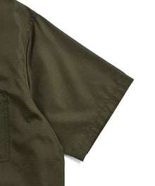 NON DOWN MILITARY BUTTON SLIT SHIRTS <HALF SLEEVE>