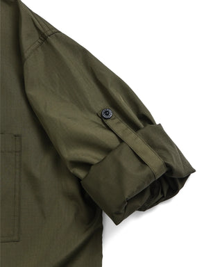 NON DOWN  MILITARY BUTTON SLIT SHIRTS <LONG SLEEVE>