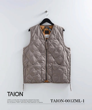 UNISEX MILITARY ZIP V NECK DOWN VEST