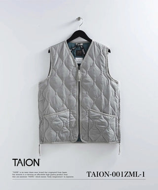 UNISEX MILITARY ZIP V NECK DOWN VEST