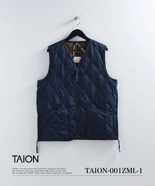 UNISEX MILITARY ZIP V NECK DOWN VEST