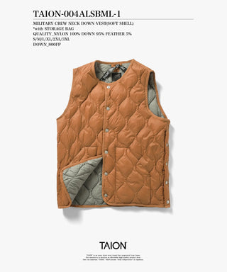 MILITARY CREW NECK DOWN VEST