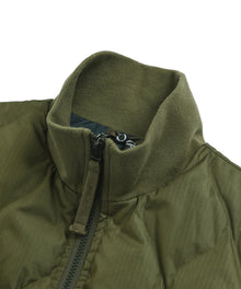 MILITARY W-ZIP HI NECK DOWN VEST (Hard Shell)