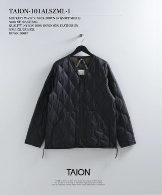 MILITARY V NECK W-ZIP DOWN JKT