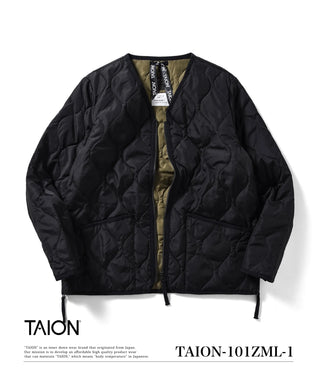 UNSEX MILITARY ZIP V NECK DOWN JKT