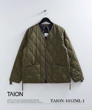 UNSEX MILITARY ZIP V NECK DOWN JKT