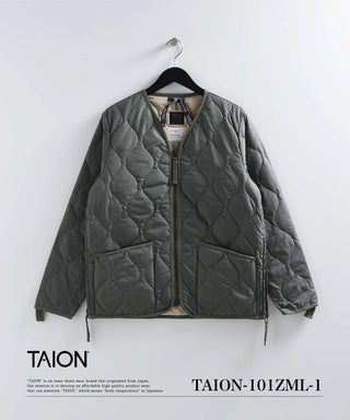 UNSEX MILITARY ZIP V NECK DOWN JKT