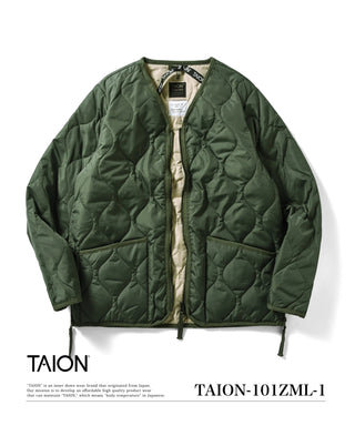 UNSEX MILITARY ZIP V NECK DOWN JKT