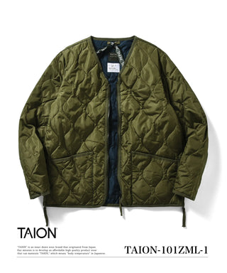 UNSEX MILITARY ZIP V NECK DOWN JKT