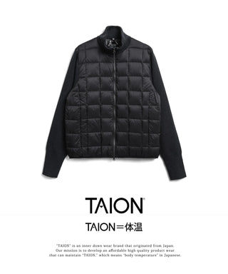 HI NECK KNIT/DOWN JACKET