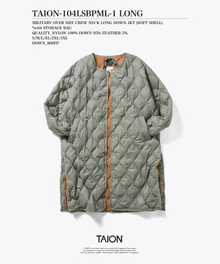 MILITARY OVER SIZE CREW NECK LONG DOWN JKT