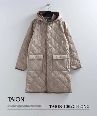 City Piping Hood Long Down Coat