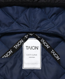PIPING HOOD LONG DOWN COAT