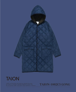 City Piping Hood Long Down Coat