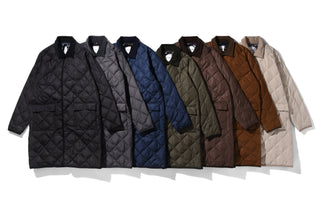 City Piping Collar Long Down Coat