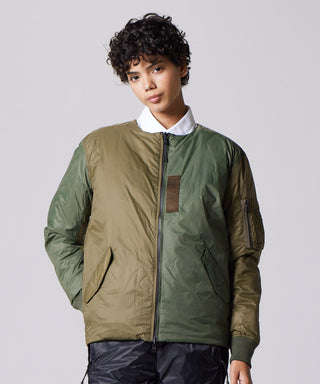 CRZY OLIVE×BK（OUTER SIDE）／Model Height 172cm／Wearing Size XS