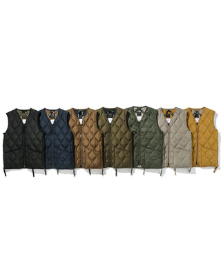 KIDS MILITARY ZIP V NECK DOWN VEST