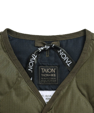 KIDS MILITARY ZIP V NECK DOWN JKT