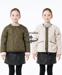 D.OLIVE×CREAM／Model Height 135cm／Wearing Size 140
