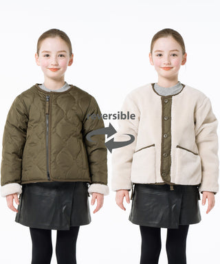 D.OLIVE×CREAM／Model Height 135cm／Wearing Size 140