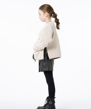 D.OLIVE×CREAM／Model Height 135cm／Wearing Size 140