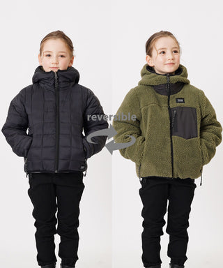 BLACK×D.OLIVE／Model Height 128cm／Wearing Size 140