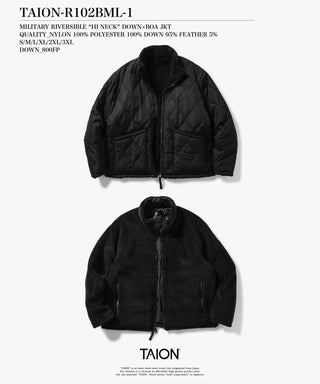 MILITARY RIVERSIBLE “HI NECK”DOWN JKT