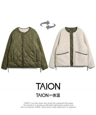 UNISEX MILITARY RIVERSIBLE CREW NECK DOWN JKT