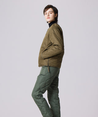 D.OLIVE×CREAM（DOWN SIDE）／Model Height 169cm／Wearing Size XS