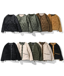 UNISEX MILITARY RIVERSIBLE CREW NECK DOWN JKT (Hard Shell)