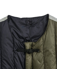REVERSIBLE CHINA BUTTON INNER DOWN VEST