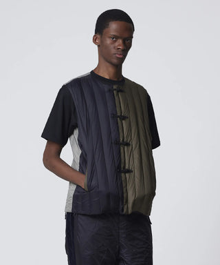 REVERSIBLE CHINA BUTTON INNER DOWN VEST