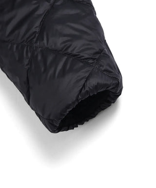 City crew neck long down coat