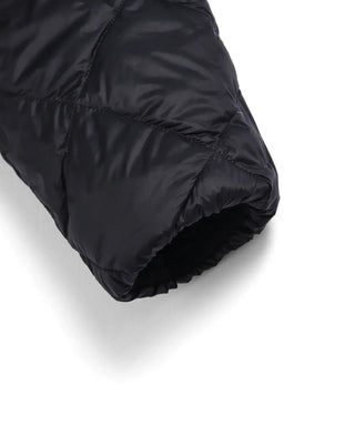 City crew neck long down coat