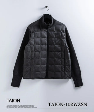 HI NECK KNIT/DOWN JACKET